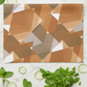  kunst Deco Pochoir Jazz Tan Geometric Shapes Theedoek (Gevouwen)