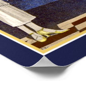 Kunst Deco Pochoir uit 1920 "Two Doves" Poster (Hoek)