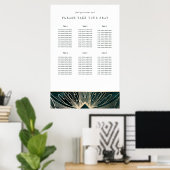 Kunst deco poster Emerald green en goud (Thuiskantoor)