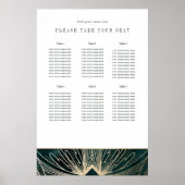 Kunst deco poster Emerald green en goud (Voorkant)