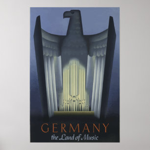  Kunst Deco reis Duitsland Eagle Poster