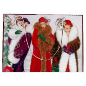 Kunst deco retro met kerst groot cadeauzakje (Achterkant)