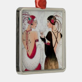 Kunst deco retro met kerst metalen ornament (Rechts)