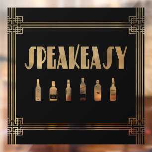 Kunst deco roaring 20: een heel makkelijk verbod raamsticker