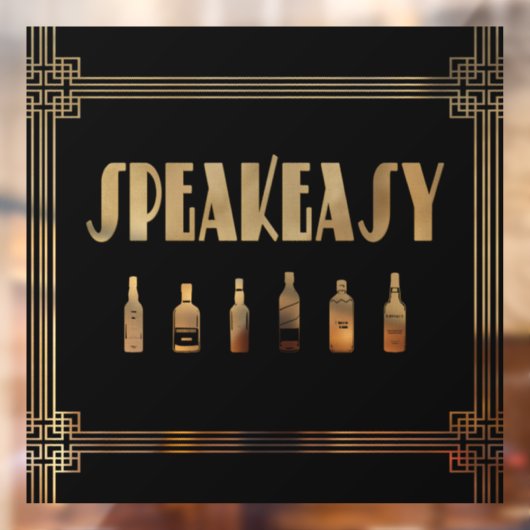 Kunst deco roaring 20: een heel makkelijk verbod raamsticker (Vel 2)