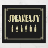 Kunst deco roaring 20: een heel makkelijk verbod sparkling wijnetiket (Enkel label)