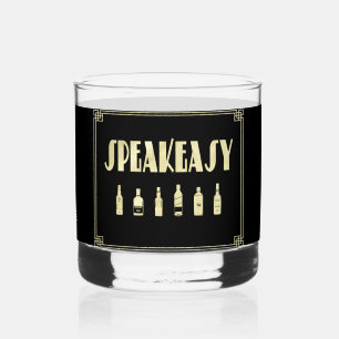 Kunst deco roaring 20: een heel makkelijk verbod whisky glas