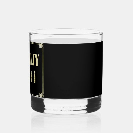 Kunst deco roaring 20: een heel makkelijk verbod whisky glas (Links)