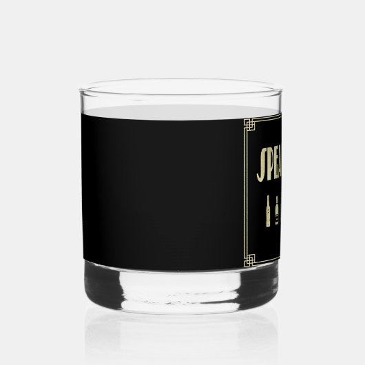 Kunst deco roaring 20: een heel makkelijk verbod whisky glas (Rechts)