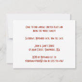  Kunst Deco Seafood Lobster Feast Party Kaart (Achterkant)