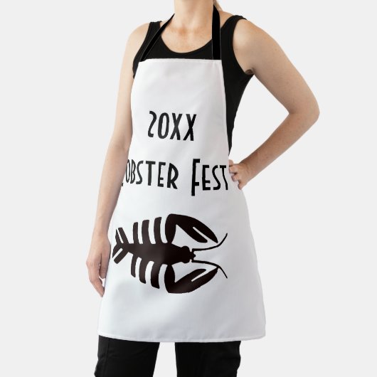  Kunst Deco Seafood, Lobster in het zwart Schort (Insitu)