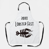 Kunst Deco Seafood, Lobster in het zwart Schort (Voorkant)