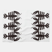  Kunst Deco Seafood, Lobster in het zwart Theedoek (Horizontaal)