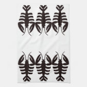  Kunst Deco Seafood, Lobster in het zwart Theedoek (Verticaal)