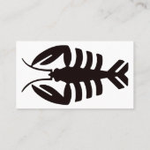  Kunst Deco Seafood, Lobster in het zwart Visitekaartje (Achterkant)