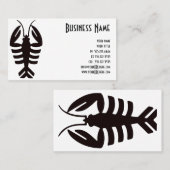  Kunst Deco Seafood, Lobster in het zwart Visitekaartje (Voorkant / Achterkant)
