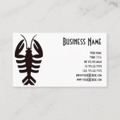  Kunst Deco Seafood, Lobster in het zwart Visitekaartje (Voorkant)