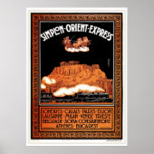  Kunst deco Simplon Orient Express Athene Poster (Voorkant)