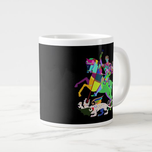 Kunst Deco St. George de Drakenlaag Grote Koffiekop (Voorkant rechts)