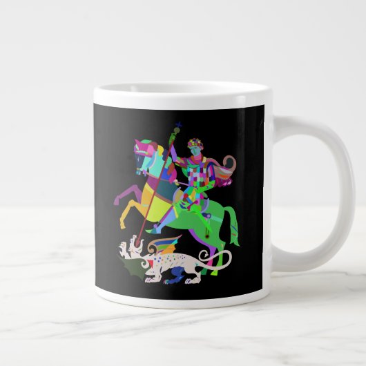 Kunst Deco St. George de Drakenlaag Grote Koffiekop (Rechts)
