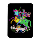 Kunst Deco St. George de Drakenlaag Magneet (Verticaal)
