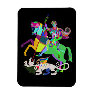 Kunst Deco St. George de Drakenlaag Magneet