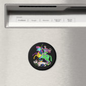 Kunst Deco St. George de Drakenlaag Magneet (Insitu (Vaatwasser))