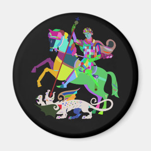 Kunst Deco St. George de Drakenlaag Magneet
