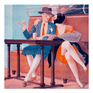 Kunst Deco Stel Print Roaring Twenties Perfect Poster