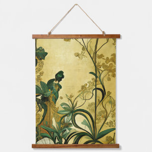 Kunst Deco Style Chinoiserie Botanische chemicalië Hangend Wandkleed