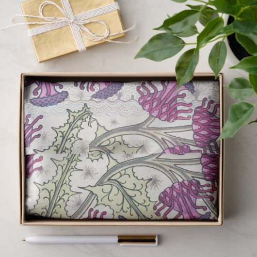 Kunst deco thistle tissuepapier (Geschenk)