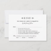 kunst deco trouwert grappig met bellen op RSVP kaartje (Voorkant)