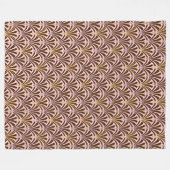 Kunst Deco ventilatorpatroon - chocolade op roze Fleece Deken (Voorkant (Horizontaal))