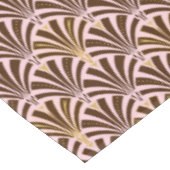 Kunst Deco ventilatorpatroon - chocolade op roze Tafelkleed (Gekanteld)