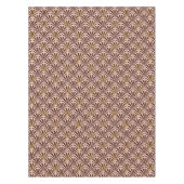 Kunst Deco ventilatorpatroon - chocolade op roze Tafelkleed (Voorkant)