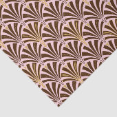 Kunst Deco ventilatorpatroon - chocolade op roze Tissuepapier (Detail)