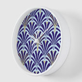 Kunst Deco-ventilatorpatroon - kobalt en hemelblau (Hoek)