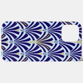 Kunst Deco-ventilatorpatroon - kobalt en hemelblau Case-Mate iPhone Case (Achterkant (horizontaal))