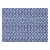 Kunst Deco-ventilatorpatroon - kobalt en hemelblau Tafelkleed (Voorkant (Horizontaal))