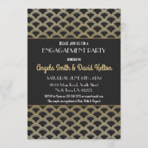 Kunst Deco Verloving 1920 nodigt Gatsby uit