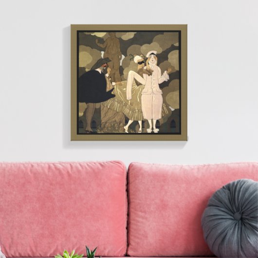 Kunst Deco, verrassing van George Barbier Canvas Afdruk (Insitu (Woonkamer))
