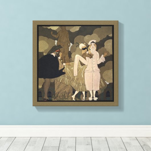 Kunst Deco, verrassing van George Barbier Canvas Afdruk (Insitu (Houten vloer))