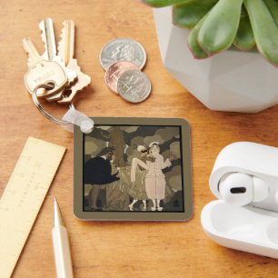  Kunst Deco, verrassing van George Barbier Sleutelhanger