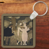  Kunst Deco, verrassing van George Barbier Sleutelhanger (Achterkant)