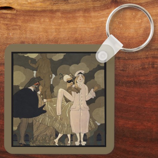  Kunst Deco, verrassing van George Barbier Sleutelhanger (Achterkant)