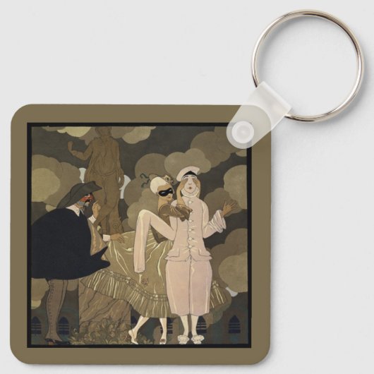  Kunst Deco, verrassing van George Barbier Sleutelhanger (Achterkant)