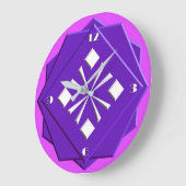 Kunst Deco viool en orchidee geometrisch patroon Grote Klok (Hoek)