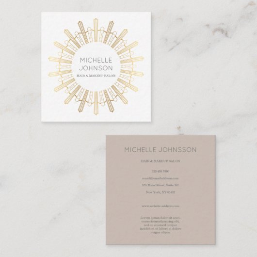 Kunst deco visitekaartje (Voorkant / Achterkant)