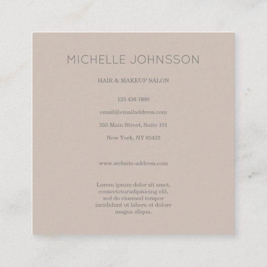 Kunst deco visitekaartje (Achterkant)