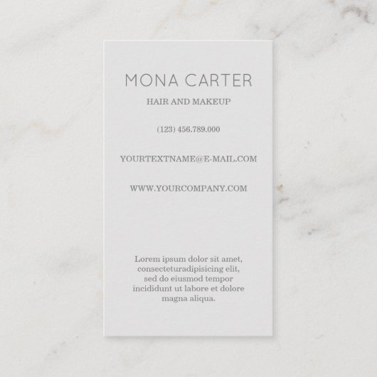 Kunst deco visitekaartje (Achterkant)